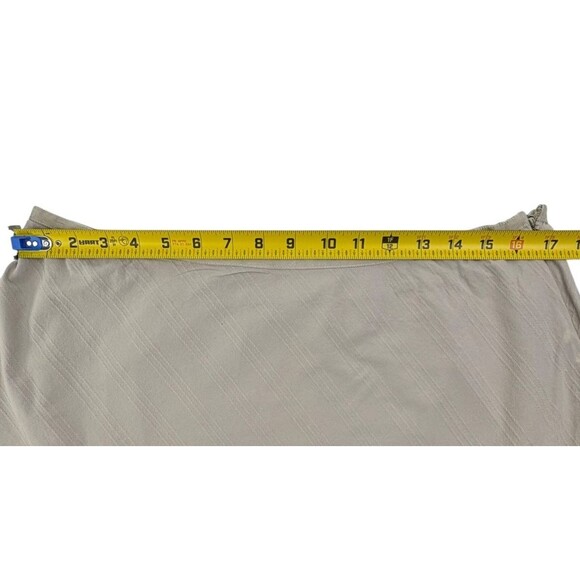 VTG Field Gear Skirt Embroidered Sequin Flowers Textured Cotton Khaki 16 READ - Picture 6 of 12